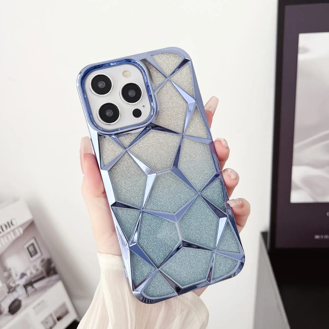 Gradient glitter shockproof case