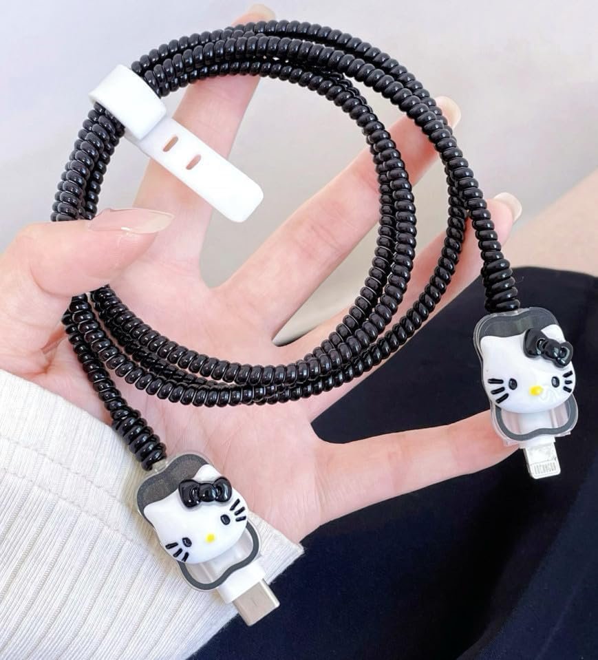 cute Kawaii Kitty iphone cable charger protector