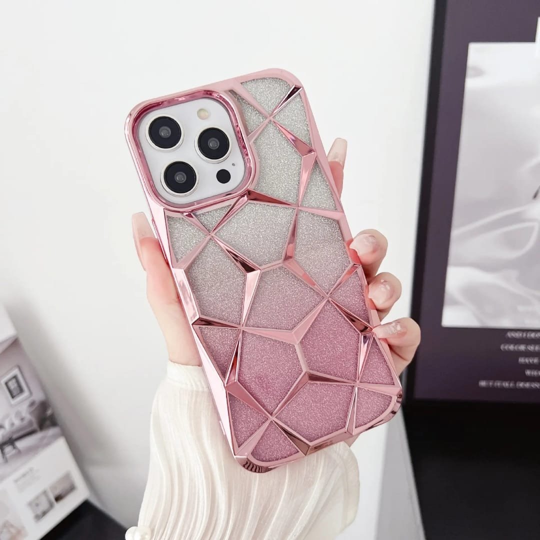 Gradient glitter shockproof case