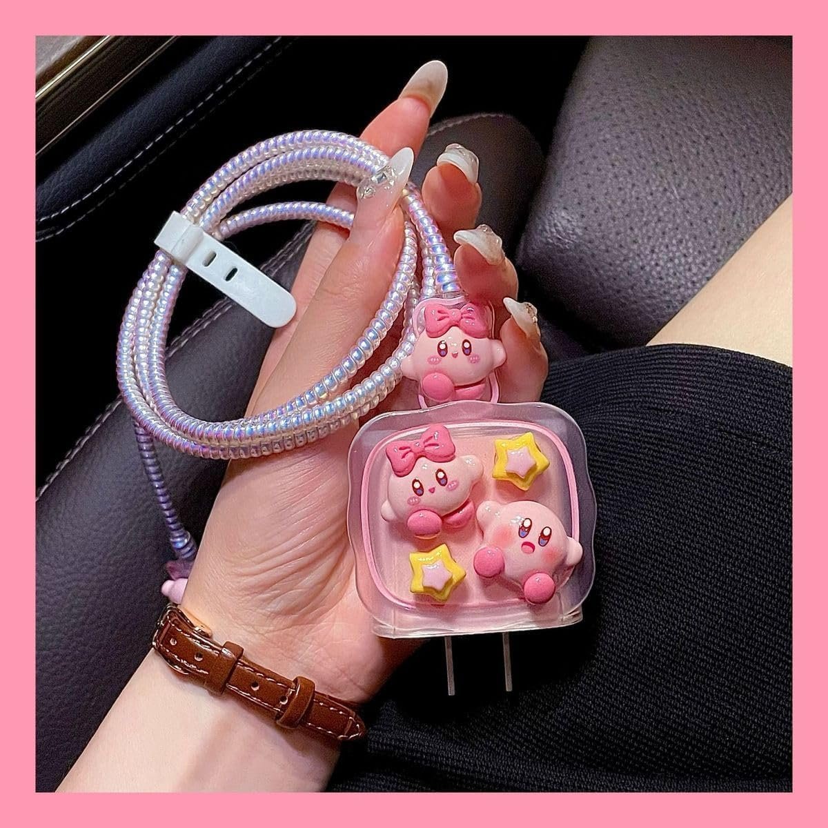 cute Kawaii iphone cable charger protector