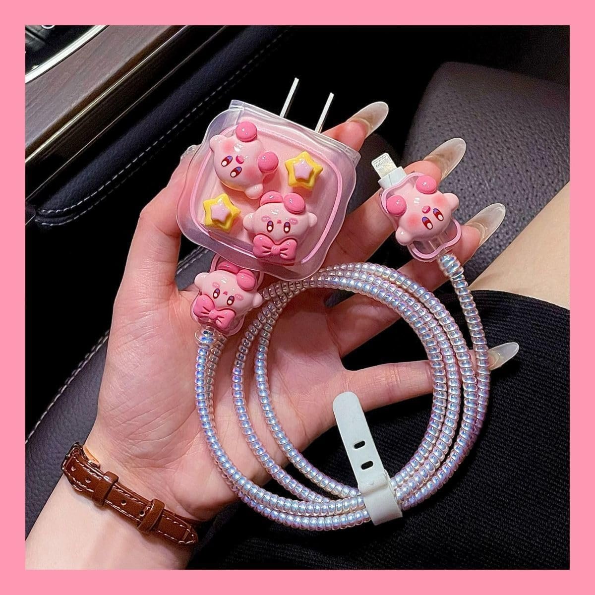 cute Kawaii iphone cable charger protector