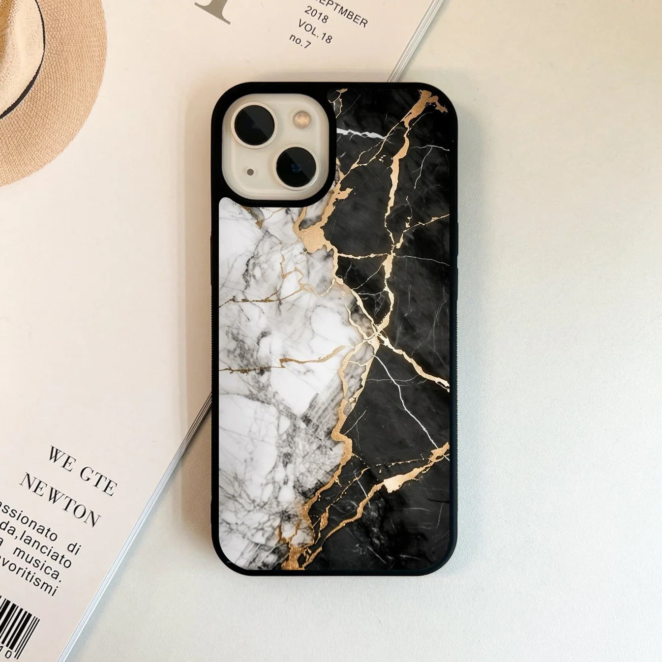 Black and white marbles