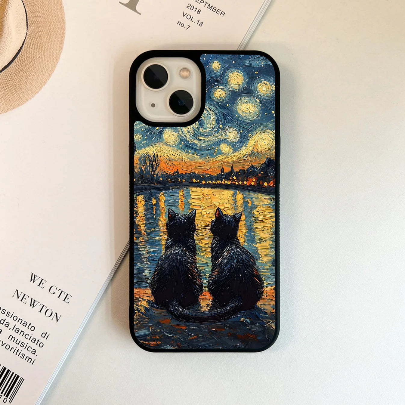 Cats and starry night