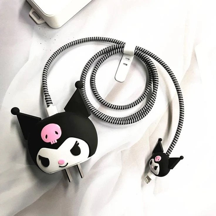 Kuromi cute iphone cable charge protector case