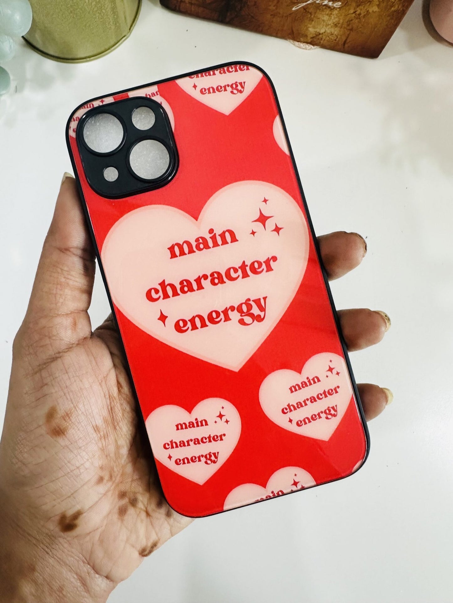 Main character energy red case
