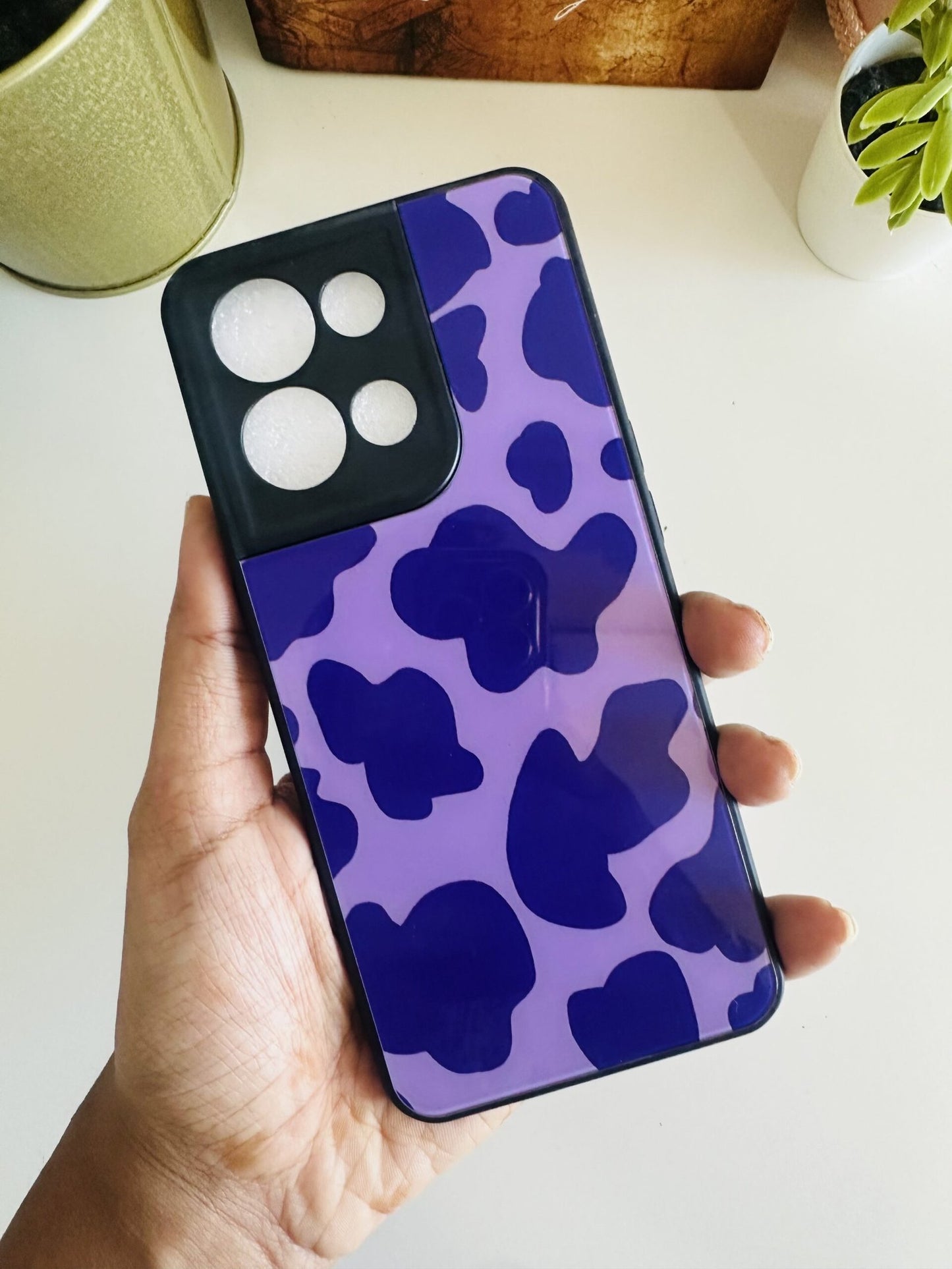 Purple moo designer case