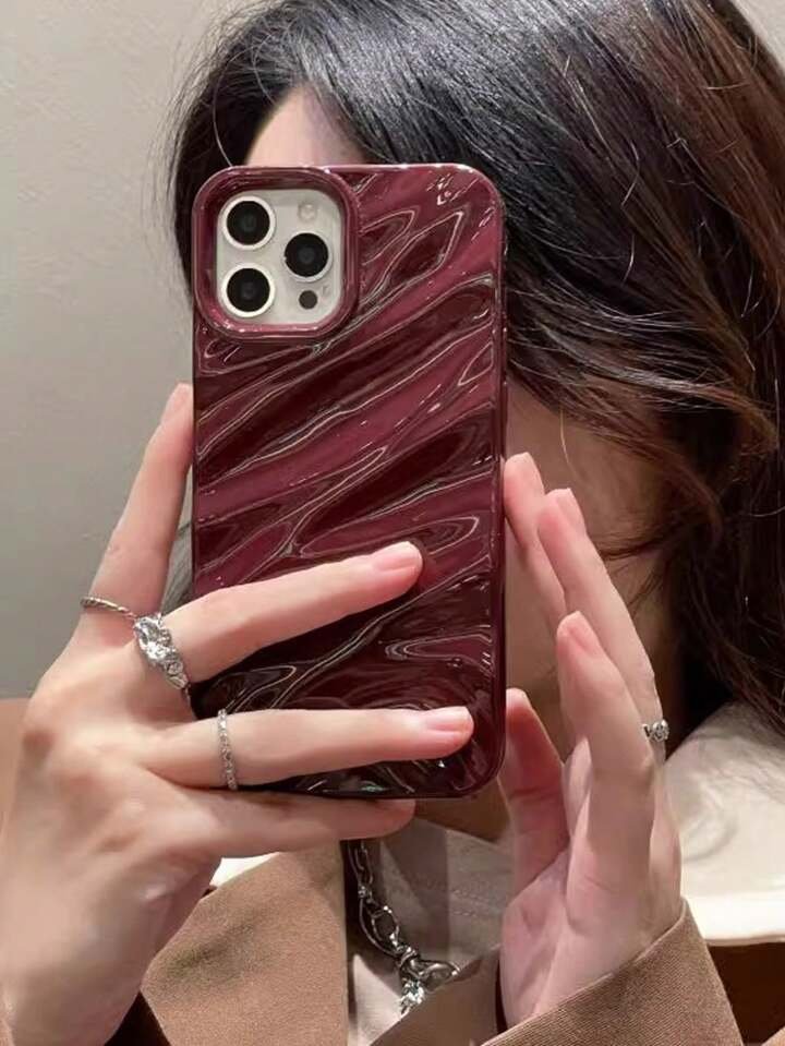 cherry red wavy 3d case