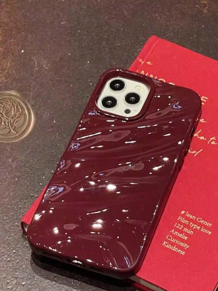 cherry red wavy 3d case
