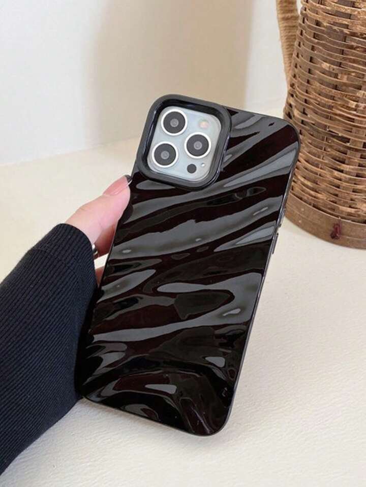 shine black wavy 3d case
