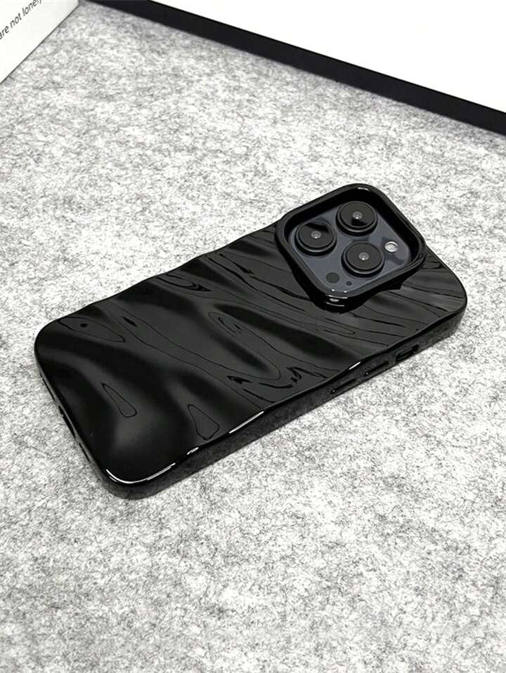 shine black wavy 3d case