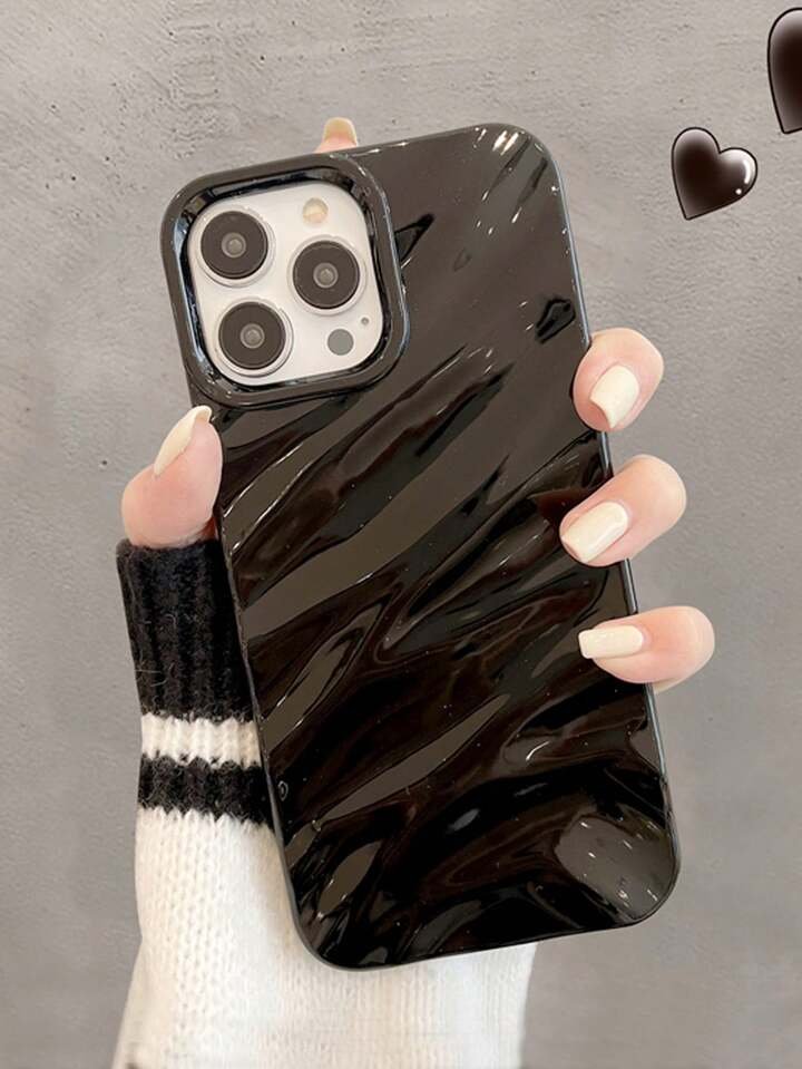 shine black wavy 3d case