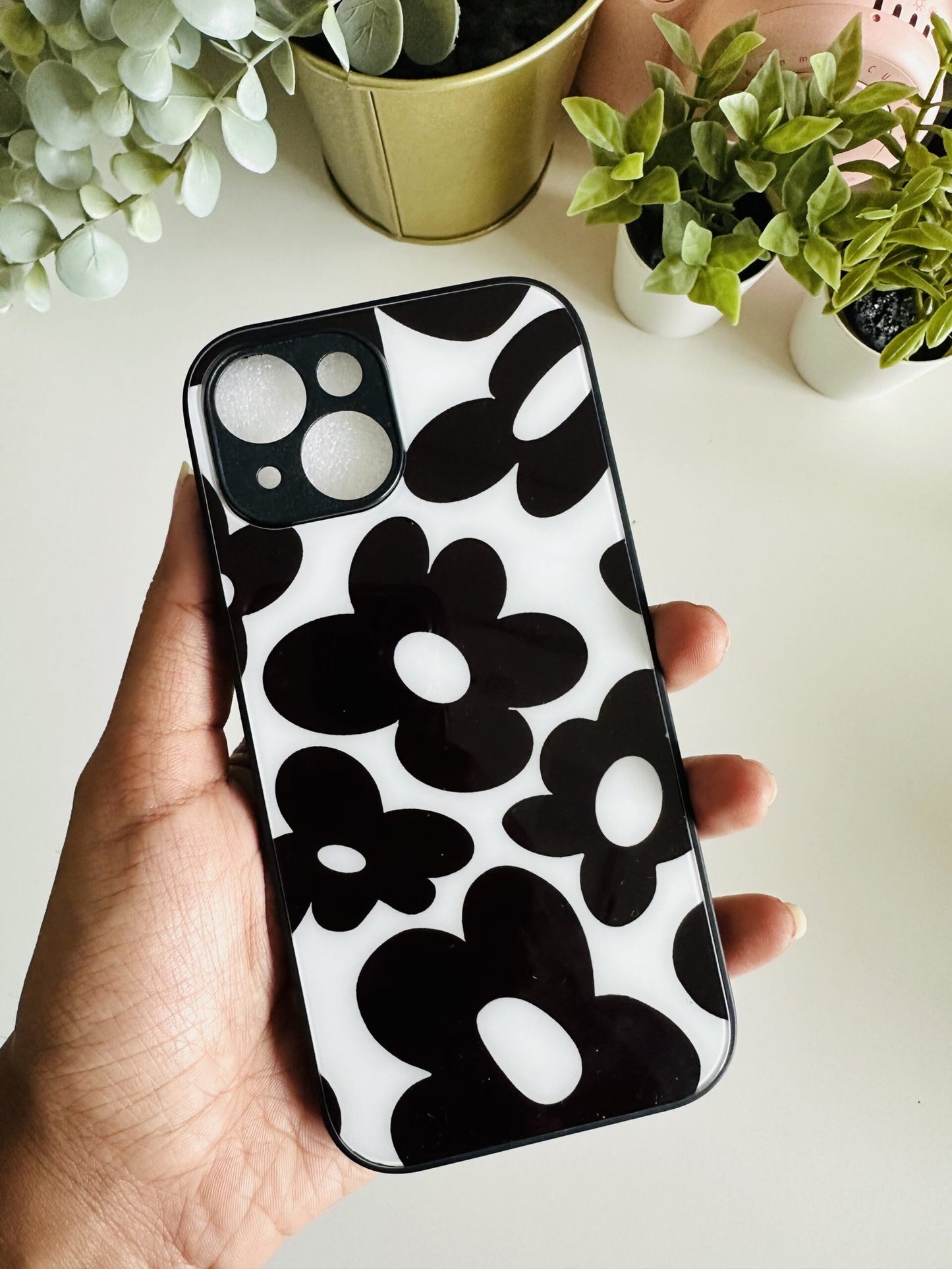 Aesthetic black and white designer case