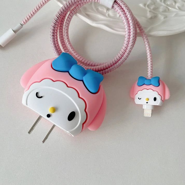 Cinnmonroll kawaii iphone cable charge protector case