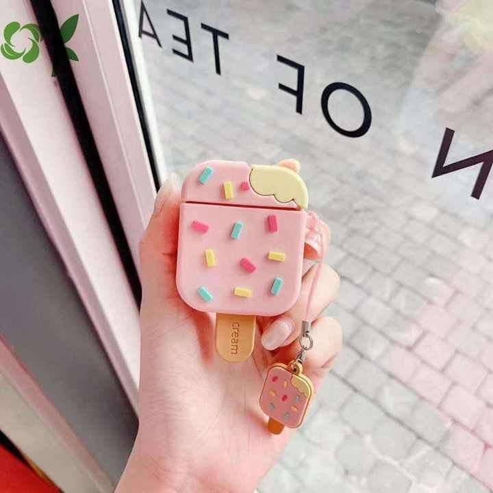 Pink ice cream Airpods case