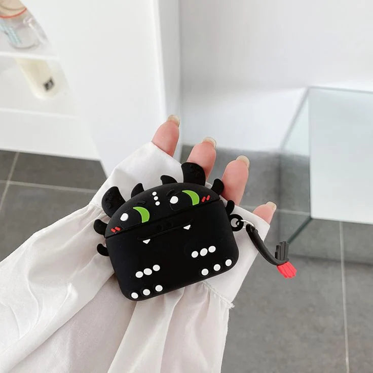 Black dino Airpod case