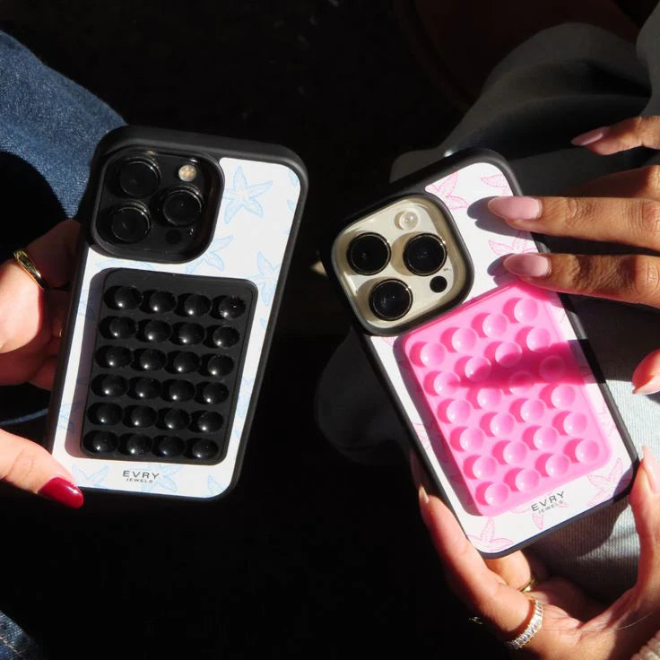 Silicon suction phone case mount