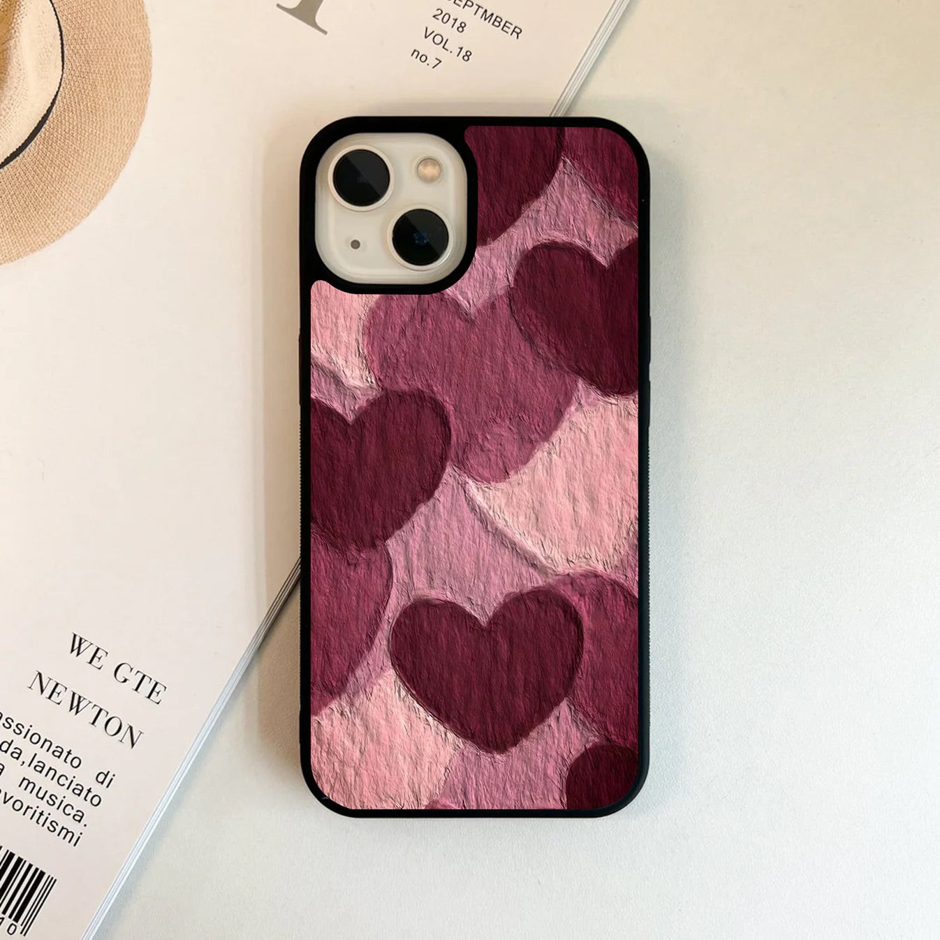 Pink red hearts