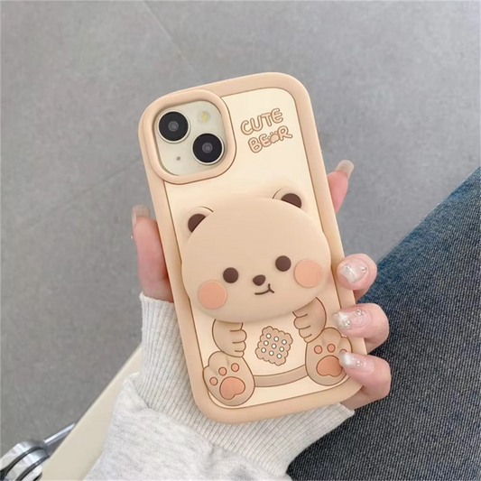 Chubby bear case with pop holder