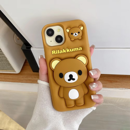 Brown bear case with pop holder