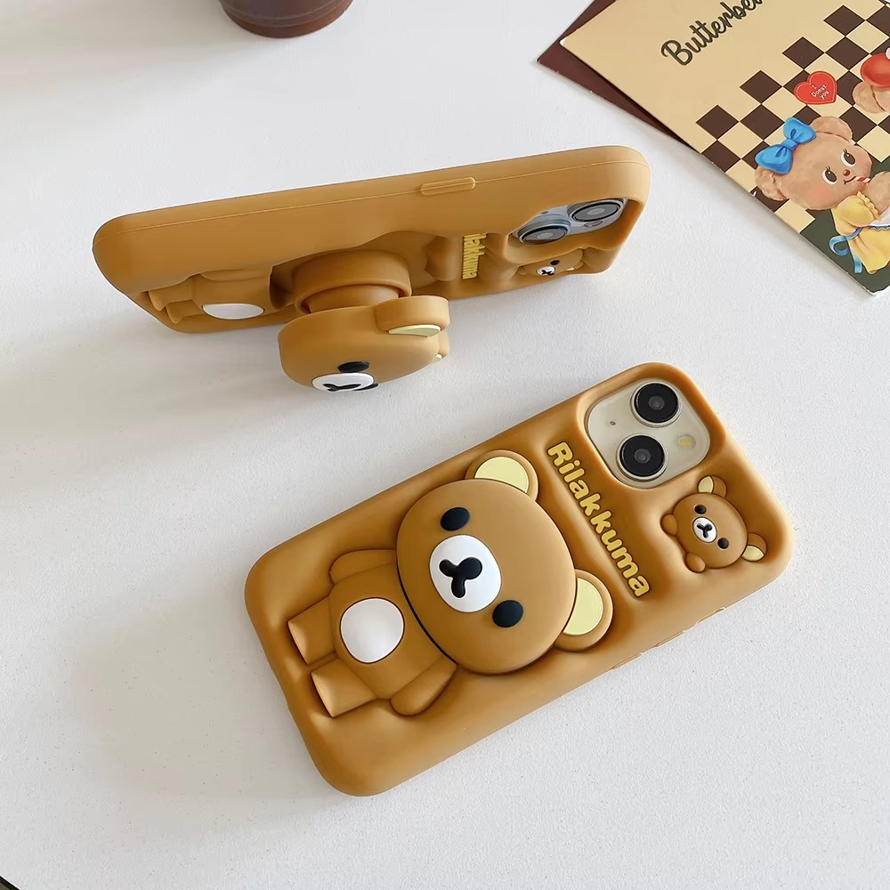 Brown bear case with pop holder
