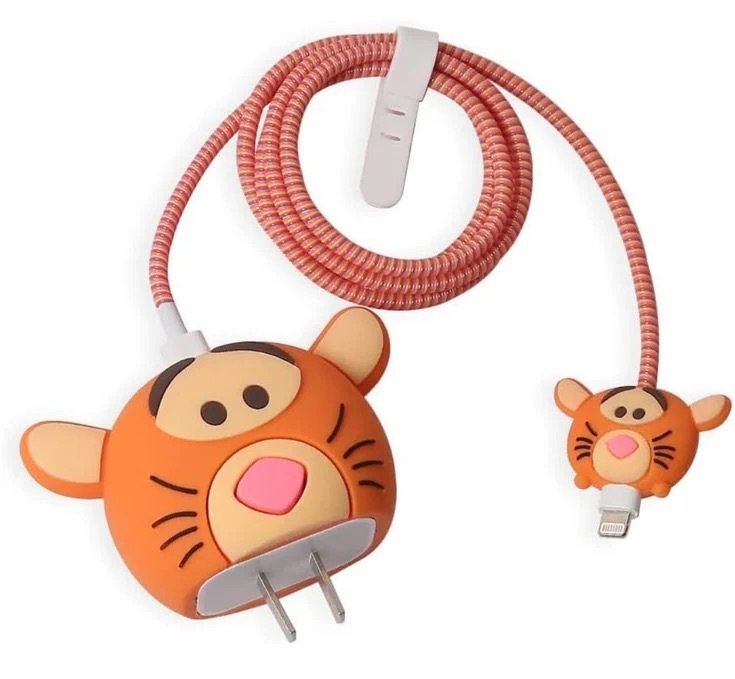 Tiger iphone cable charger protector