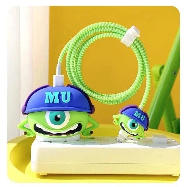 MU monster cute iphone cable charge protector case