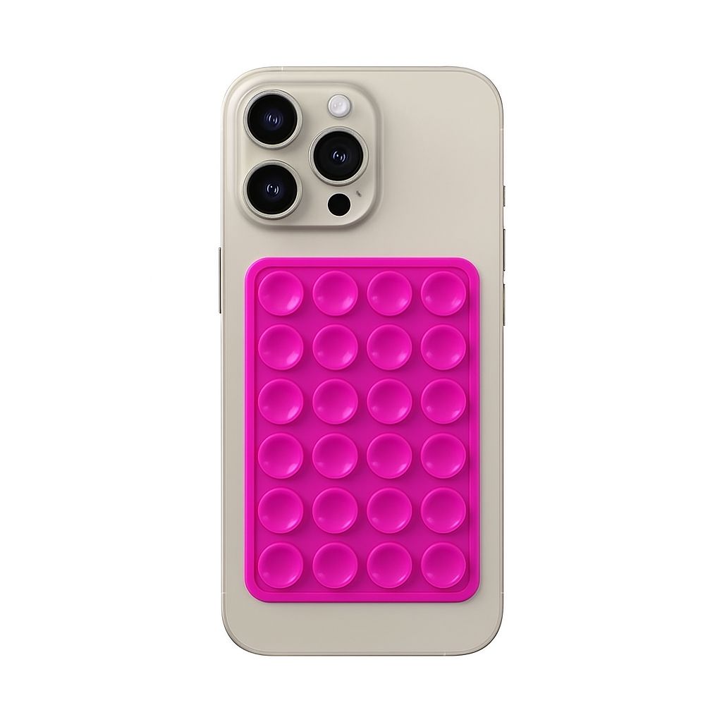 Silicon suction phone case mount