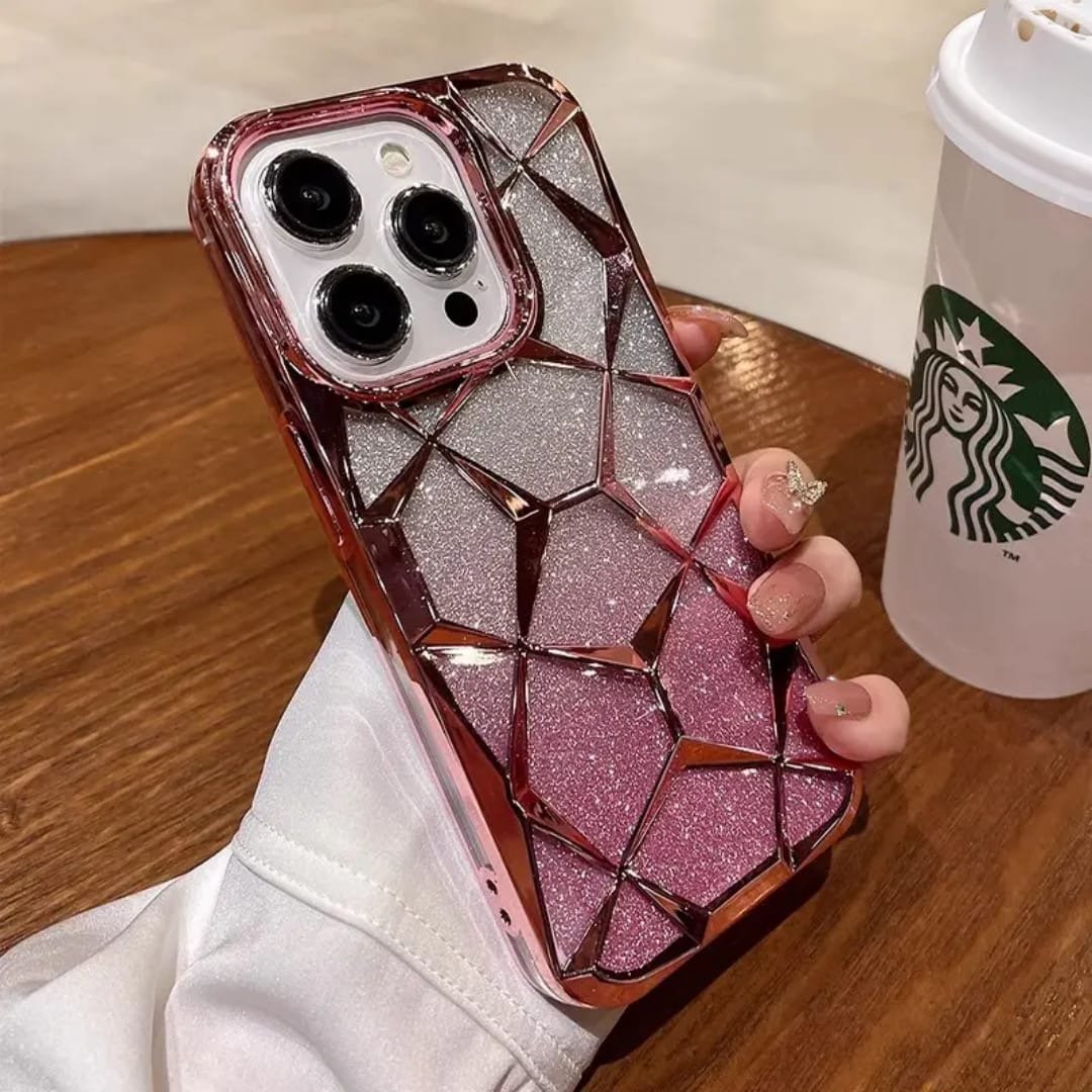 Gradient glitter shockproof case