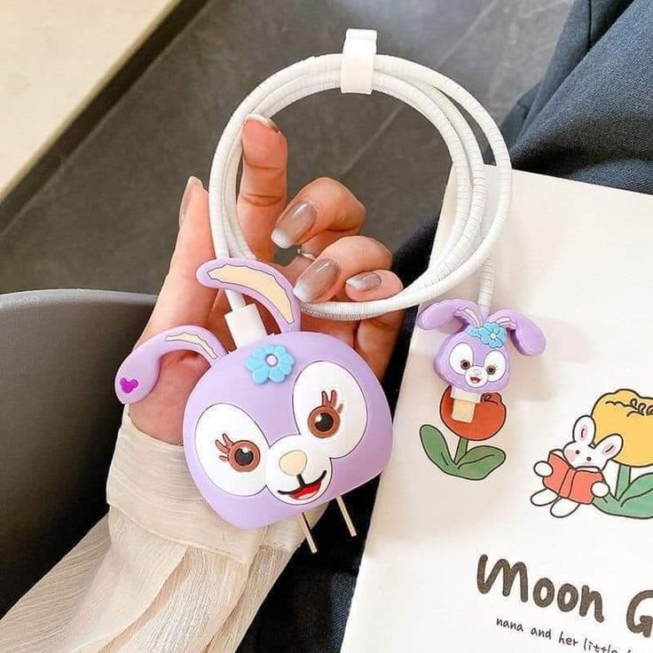 kawaii bunny cute iphone cable charge protector case
