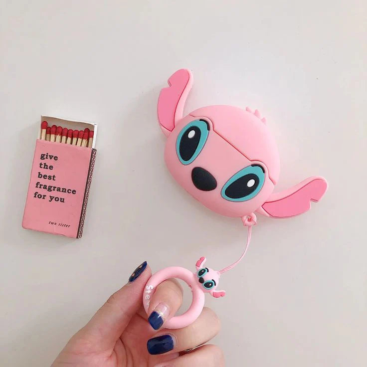 Pink stitch cute Airpod case