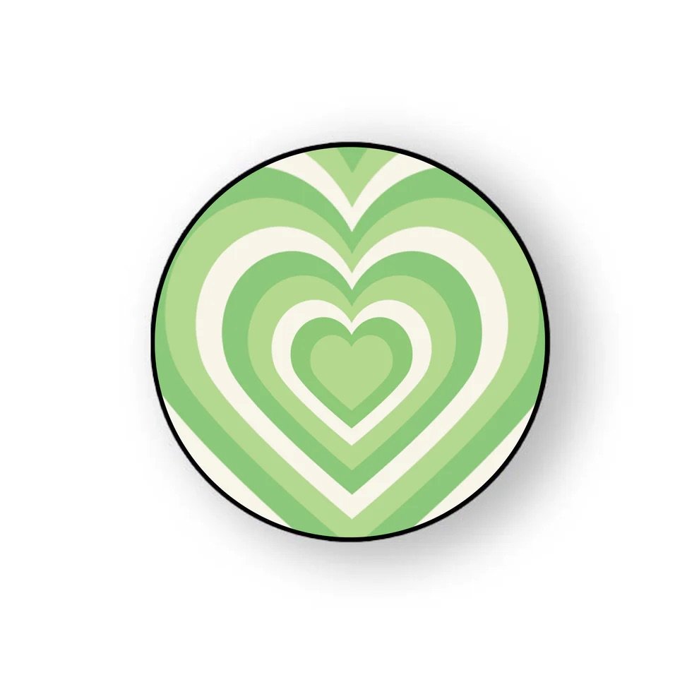 Green Y2k Heart Pop Grippers