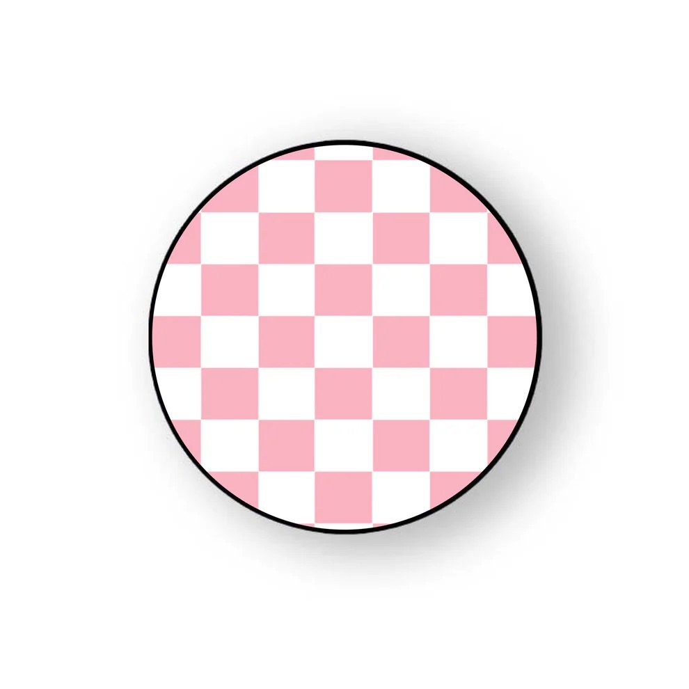 Pink Checkers Pop Grippers