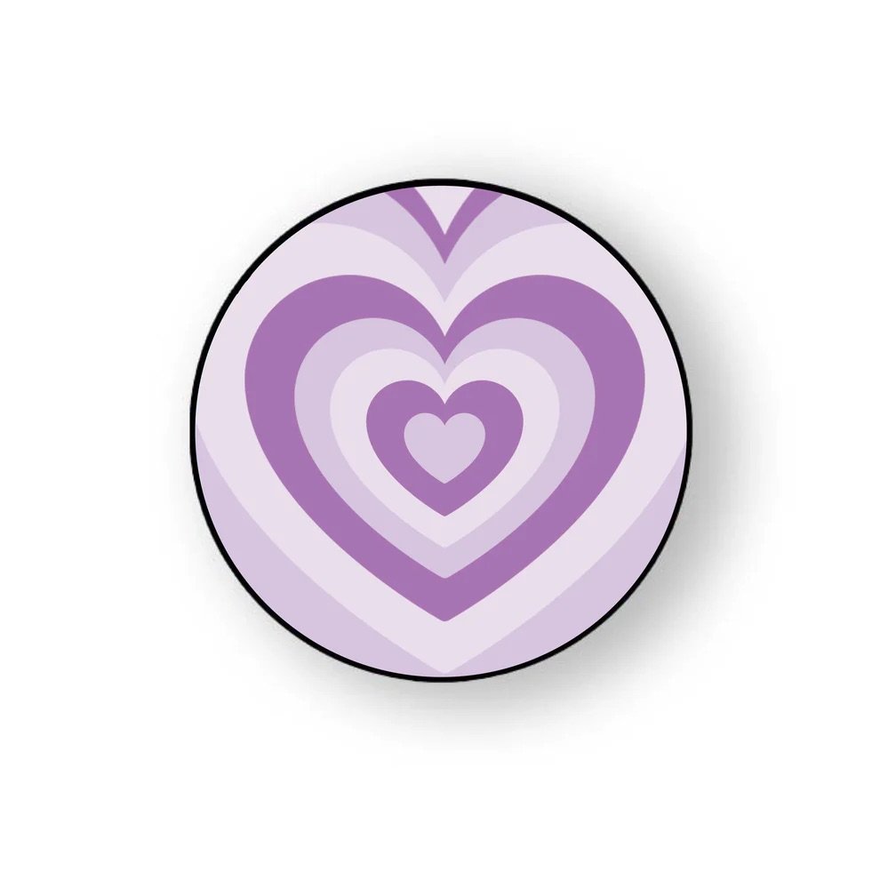 Purple Y2k Heart Pop Grippers