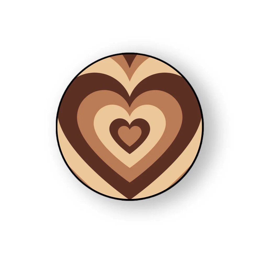 Y2k Brown Heart Pop Grippers