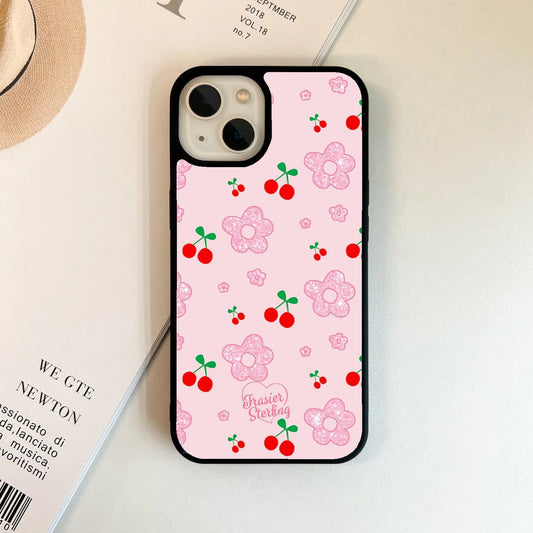 Red cherry blossom