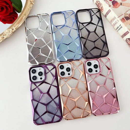 Gradient glitter shockproof case