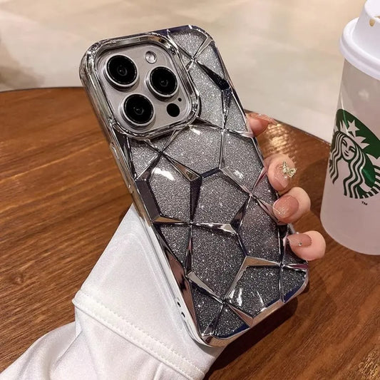 Gradient glitter shockproof case