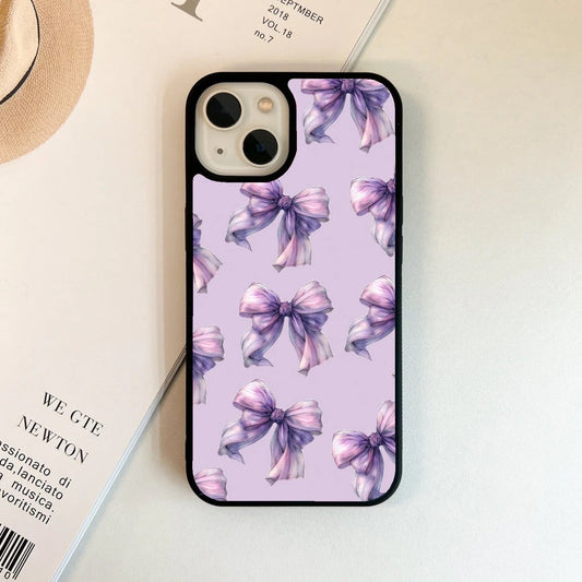 Purple conquette bow case