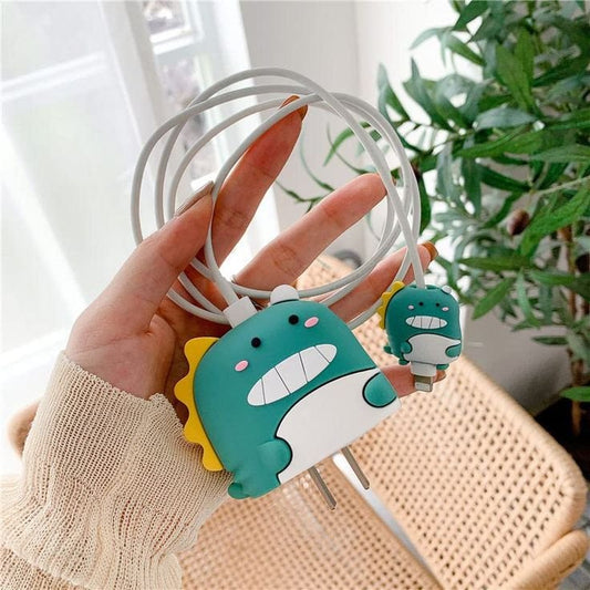 Dino iphone cable charger protector