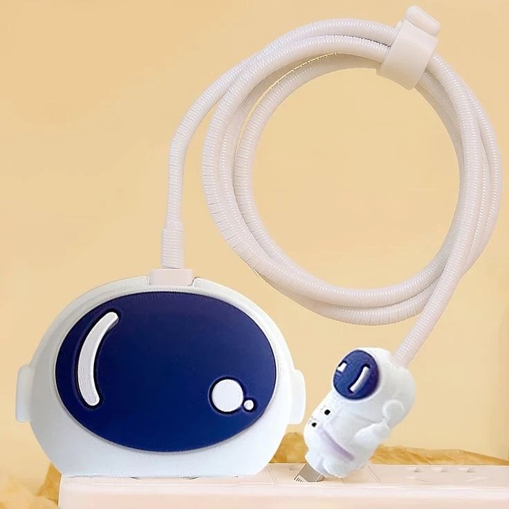 Astronaut cute iphone cable charger protector