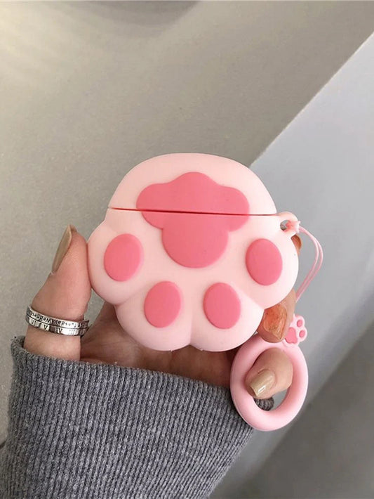 Pink peach paw cute  Airpods case