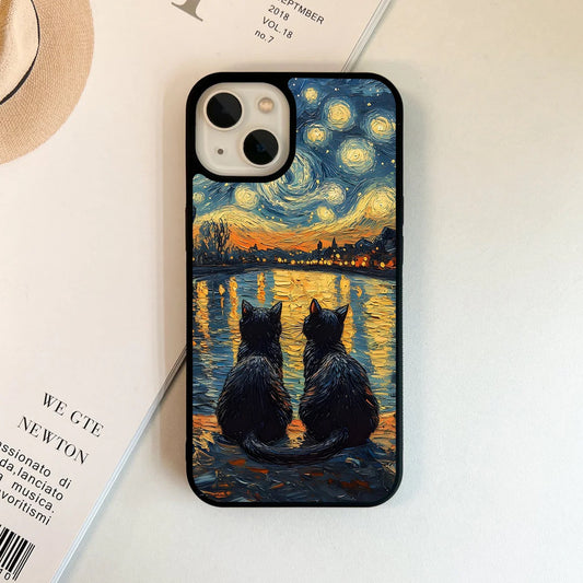 Cats and starry night