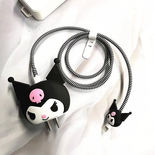 Kuromi cute  iphone cable charge protector case