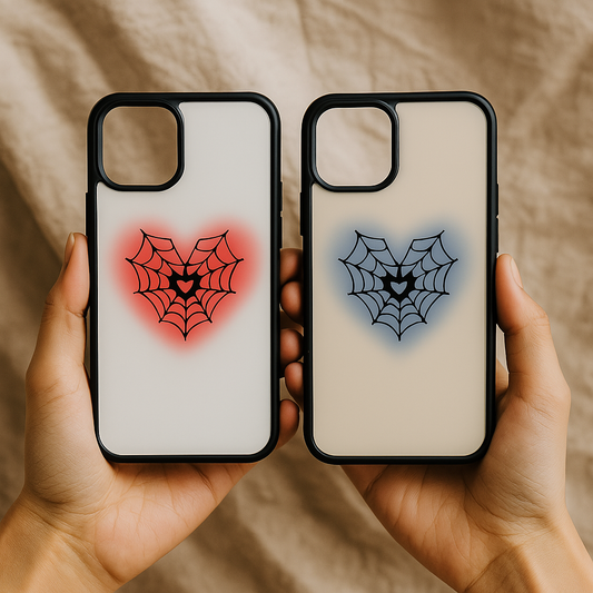 Red blue spidy web couple case
