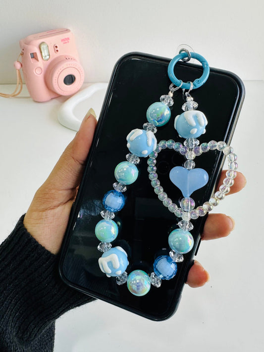 Blue heart kawaii phone/bag charm