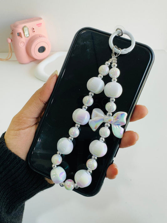 white bow kawaii phone/bag charm
