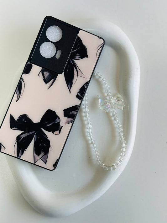 white bow charm