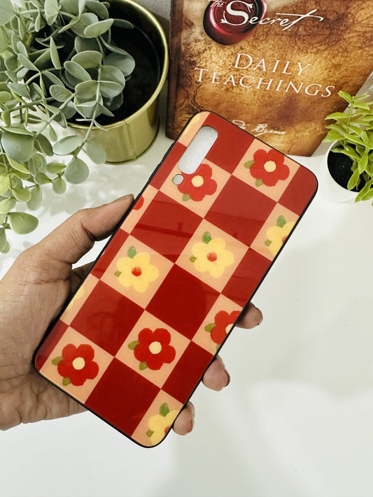 Checker floral red case