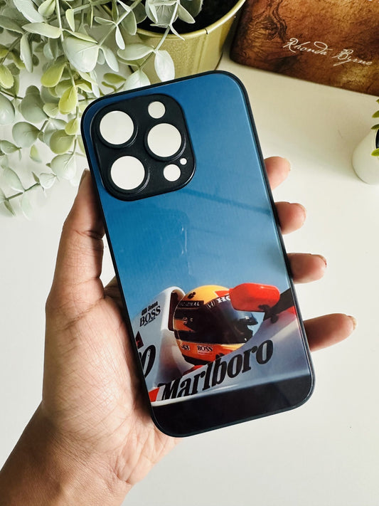 Racing blue Glass case