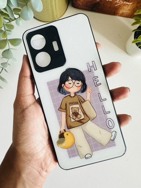 Hello girl designer case